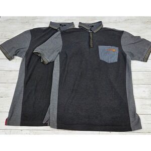 (2)Timeless Elements McDonalds Polo Shirt Medium Gray Men Med